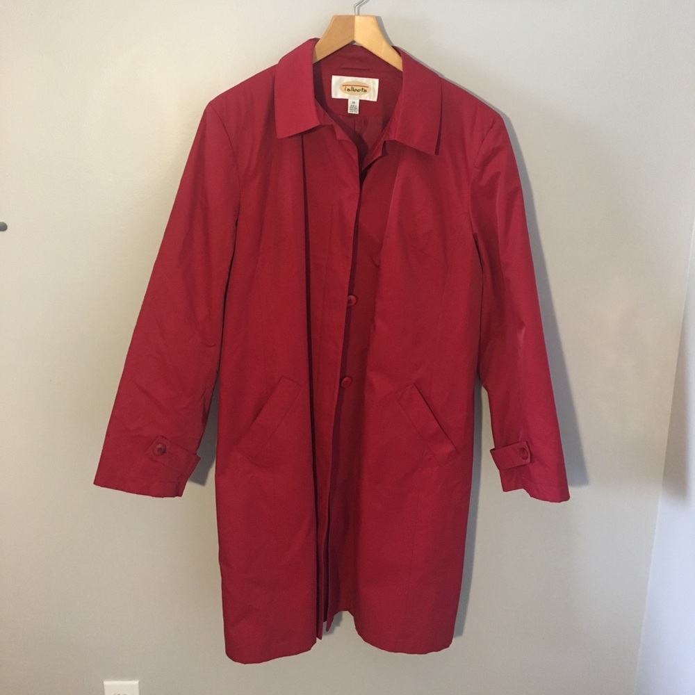 Talbots Red trench coat
